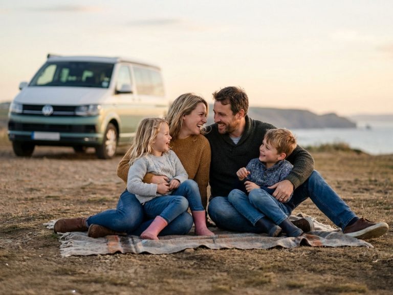 Vanlife-Szene, Illustration mit KI erstellt