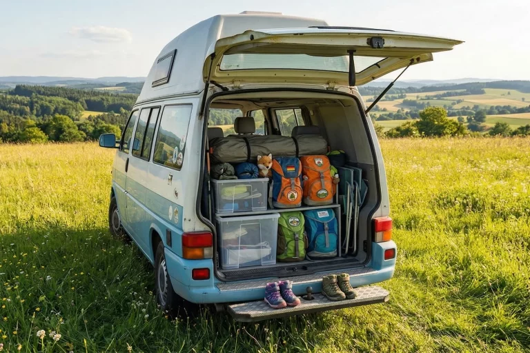 Packliste f&uuml;r Vanlife mit Kindern (Bild erstellt mit Unterst&uuml;tzung durch KI)
