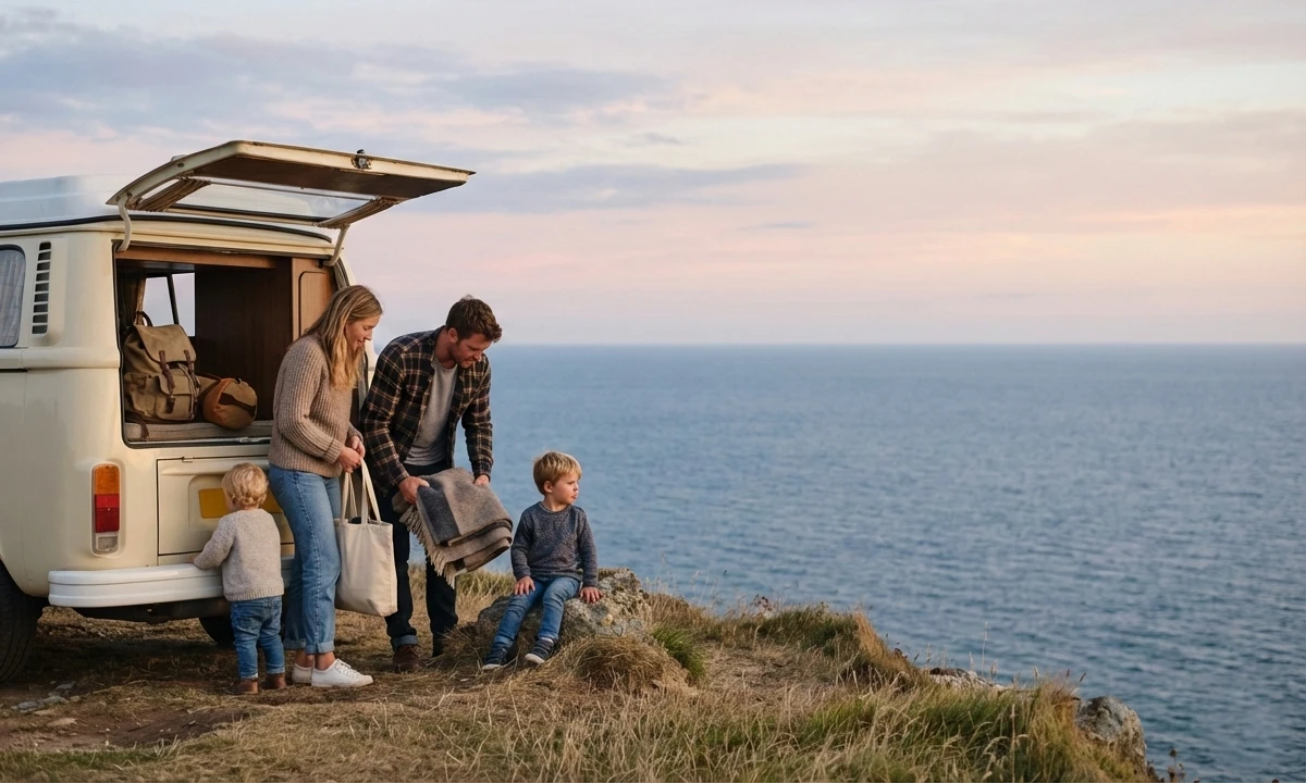 Packliste für Vanlife mit Kindern (Bild erstellt mit Unterstützung durch KI)