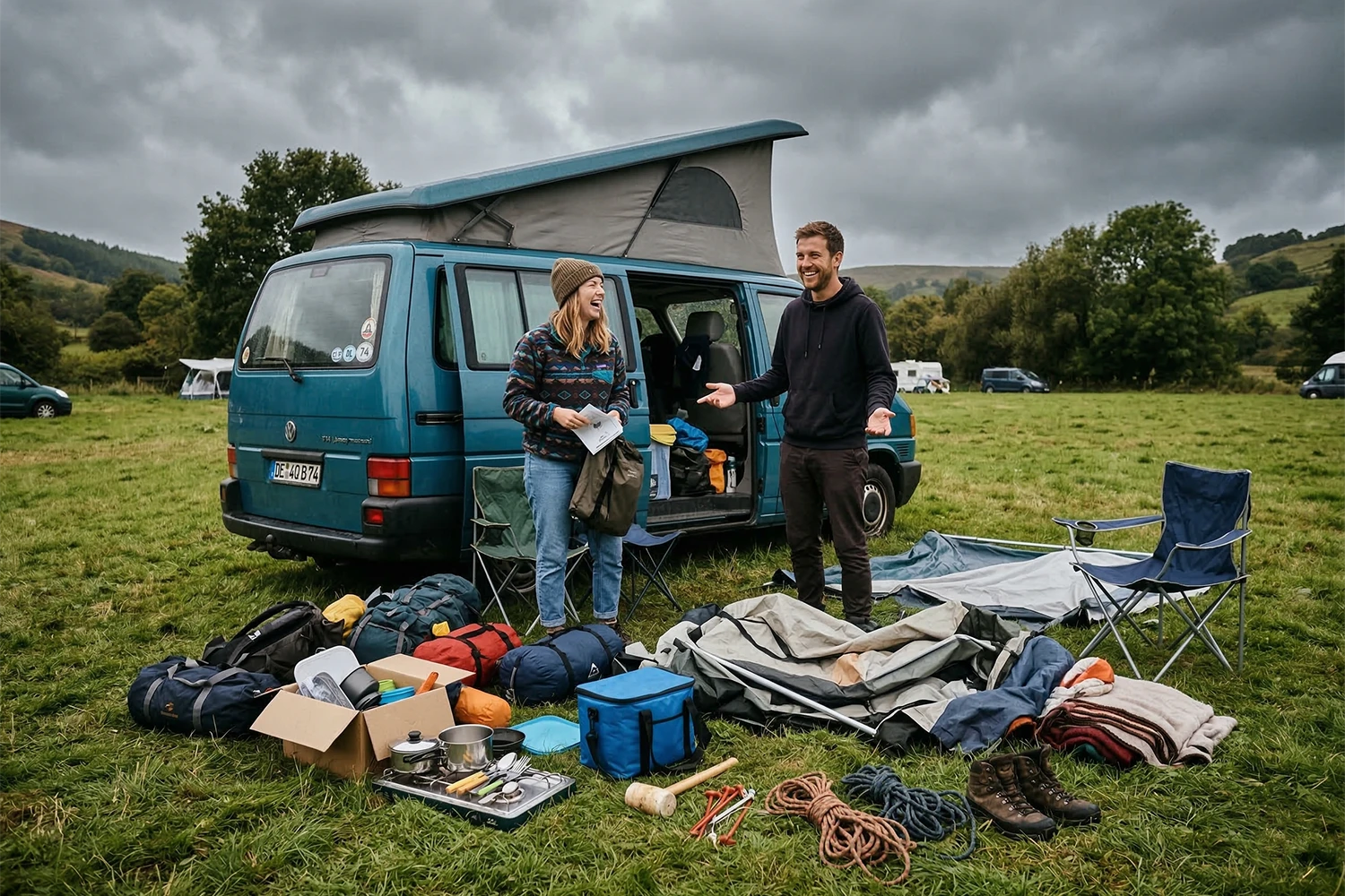 Die komplette Packliste - Bild erstellt mit Unterst&uuml;tzung durch KI